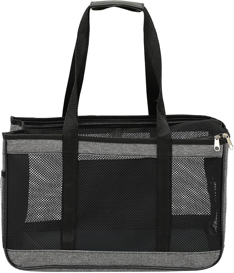 Large Soft Sided Outdoor Cat Carrier Breathable Handheld Pet Travel Bag For Warm Weather - Image 1